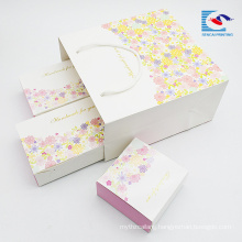 luxury elegant towel set in gift white paper box